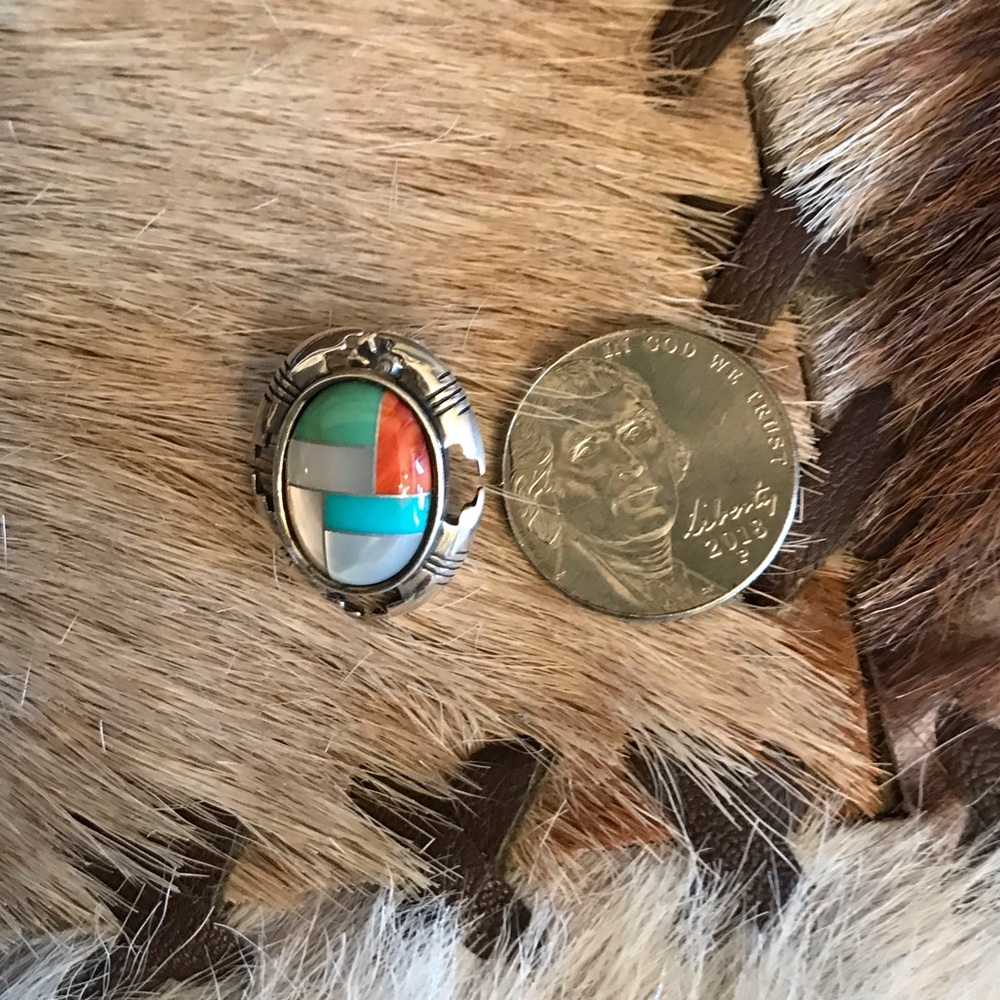 🤑NEW LISTING VINTAGE SS GEM EARRINGS - Picture 3 of 6